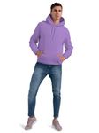 CRAZYMONK Unisex Cotton Regular Fit Plain Lilac Hoodie (Lilac, L)