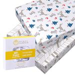 Pickle & Pumpkin Premium Graco Pack n Play Mattress Sheet | 100% Organic Jersey Cotton Pack and Play Fitted Sheet | 2 Pack | Perfect for Graco Playard and Playpen Mattress | Fox & Chevron Design