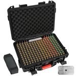 Ammo Case - 197 Round 223 5.56 Ammo/Bullet Locking Storage Box with Included Silica Gel Canister - Waterproof Mil-Spec Travel Safe for 5.56 223 Ammo/Bullet