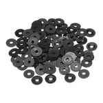 PATIKIL M3 Nylon Flat Washer, 100 Pack 3mm ID 10mm OD 1mm Thick Sealing Spacer Gasket Ring for Faucet Pipe Water Hose Fastener Bolt, Black