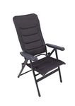 Via Mondo 3D Padded High Back Folding Mesh Chair - Charcoal