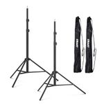 EMART 7 Ft Light Stand for Photography, Portable Photo Video Tripod Stand, Lighting Stand with Carry Case for Speedlight, Flash, Softbox, Umbrella, Strobe Light, Camera, Photographic Portrait - 2 Pack