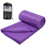 Audasi Yoga Mat Towel Yoga Towel Non Slip Hot Yoga with Mesh Carrying Bag 183 * 63cm Large Gym Towels Quick Dry Portable Breathable Yoga Mat Towel for Bikram Pilates Gym Workout