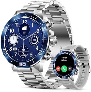 SOUYIE Smart Watch for Men,1.43''AMOLED Screen with 24 Hours Healthy Monitor, 100+ Sports Modes Fitness Tracker Watch, 400mAh Battery Pedometer Calorie Smartwatch Compatible Android iOS