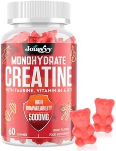 Creatine Monohydrate Gummies 5000mg for Men & Women, Enhanced with Taurine & Vitamin B6, Pre -Workout Supplement for Muscle Growth, Strength & Recovery, Berry Flavor, Vegan (60 Count (Pack of 1))