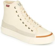 Levi's Women's Square High S Sneakers, Ivory, 9.5 US