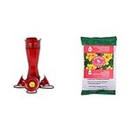 Perky-Pet 403CP Pinch Waist Plastic Hummingbird Feeder, 8-Ounce & 244SFB 2 lb Red Instant Nectar