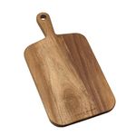 Cole & Mason Barkway Small Chopping Board with Handle, Double Sided Wooden Board/Cutting Board/Serving Board, Acacia Wood, (L) 420 mm x (W) 210 mm x (D) 20 mm, Not Suitable for The Dishwasher