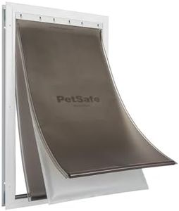 PetSafe Extreme Weather Aluminum Dog Door, Energy-Efficient, 3 Flaps for Insulation, for Exterior Doors, Built for Extreme Weather (White - Extra Large)