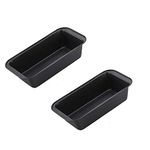 Zollyss Carbon Steel Rectangle Cake Bread Loaf Pan - 2 Piece, Black