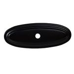 GlideRite Hardware 1034-MB-10 3 inch Long Thin Oblong Ring Cabinet Back Plate 10 Pack, Matte Black Finish