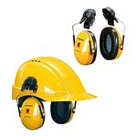 3M PELTOR Optime I Earmuffs, 26 dB, Yellow, Helmet Mounted, H510P3E-405-GU