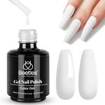 beetles Gel Polish, 1 Pcs 15ml White Colour Neutral Soak Off UV Gel Polish Nail Art Manicure Salon DIY Gel Nail Design Decoration at Home Gift for Girls Women-CL094