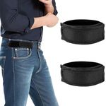 No Buckle Belts Men 2 Pack No Buckle Elastic Belt Adjustable Invisible Stretch Side Waist Buckless Belt for Men (L)