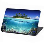 Laptop Film Cover, Beach, Holiday, Paradise, Adhesive Film, Notebook Sticker, Protective Cover, Self-Adhesive Vinyl Skin Sticker, 15 Inches, LP 19 Island of Paradise