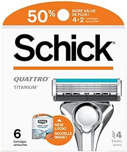 Schick Quattro Titanium Refills — Schick Quattro Refills, Men’s Razor Refills, 6 Count