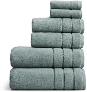 Springtree Home Luxury Turkish Cotton Bath Towels Set | 6-Piece Set | Green