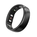 RingConn Gen 2 Smart Ring, No App Subscription, Size First with Sizing Kit, 12-Day Battery Life, Stress/Women's Health Tracker, Compatible with Android & iOS (Black, Size 10)