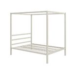 DHP Modern Metal Canopy Poster Bed, Full, Off White