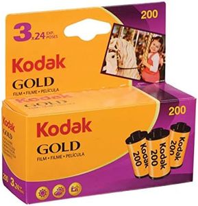 KODAK 6033971 Gold 200 Film (Purple/Yellow) - 3 Rolls - 24 Exposures Per Roll