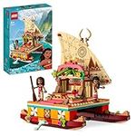 LEGO Disney Princess Moana's Wayfinding Boat Toy with Moana and Sina Mini-Dolls plus Dolphin Figure, Creative Building Toys for Kids, Girls and Boys Aged 6 Plus 43210