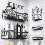 EUDELE Adhesive Shower Caddy, 5 Pac
