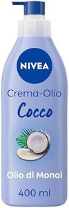 NIVEA Crema-Olio Cocco & Olio di Monoi 400 ml, Crema idratante corpo 48h, Crema corpo profumata con Olio di Monoi e fragranza di Cocco, Crema corpo idratante pelle secca vellutante