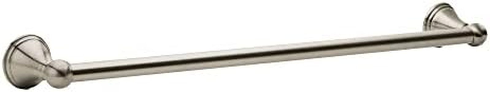 Moen Preston Collection Brushed Nickel 24-Inch Bathroom Single Towel Bar, Wall Mounted Hand or Body Towel Rack, DN8424BN