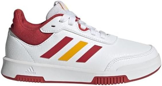 adidas Mixte Tensaur Sport Training Lace Shoes Chaussures de Course, Cloud White/Collegiate Red/Gold, 32 EU