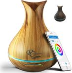 Smart Wifi Wireless Essential Oil Aromatherapy Diffuser - Works With Alexa & Google Home – Phone App & Voice Control - 400ml Ultrasonic Diffuser & Humidifier - Create Schedules - LED & Timer Settings