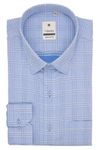 7-DAYS Check Shirt for Men - Formal Shirts for Men - Pure Cotton Shirts for Men - Checked Regular Fit Mens Shirt - Full Sleeve Light Blue Men Shirt - 40 Size L, Premium, Office, Checkered Gents Shirt