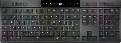 CORSAIR K100 AIR WIRELESS RGB Ultra-Thin Mechanical Gaming Keyboard – CHERRY MX Low Profile Tactile Switches – Low-Latency Bluetooth – iCUE Compatible – PC, Mac, PS5, PS4, Xbox – QWERTY UK – Black