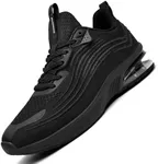FefiYo Mens Air Running Shoes Comfortable Walking Tennis Sneakers Lighweight Athletic Shoes for Sport Gym Jogging Black US 10