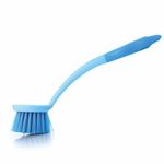 Homeor Dish & Kitchen Sink Brush with Comfortable Grip & Flexible Bristles, Tough Bristles for Stubborn Stains, Bathroom Tiles Cleaning Brush, 1 Piece, Blue