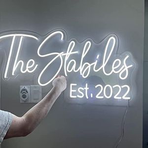 CIONAOR Custom Neon Signs, Handmade Personalised Neon Lights Sign for Wall Decor/Bedroom/Birthday Gift/weddings/events/business logo (40inch, 2LINE)