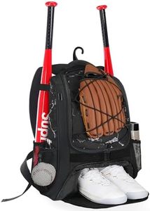 Goloni Youth Baseball Bag,Softball Bag with Shoes Compartment,Baseball Backpack with Fence Hook for TBall Bat & Equipment