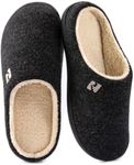 RockDove Men's Sherpa Lined Memory Foam Clog Slipper, Size 8/9 UK Men, Black