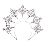 BLESSUME Halo Crown Mary Goddess Headband Women Halloween Costume Headpiece (Silver 1)