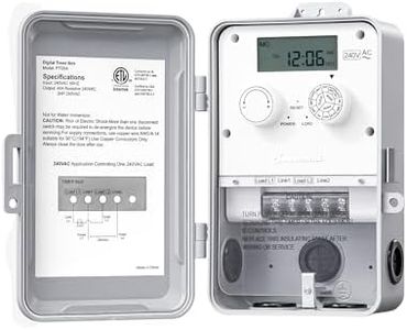 DEWENWILS Pool Pump Timer, Outdoor Digital Timer Box, 3HP 40A 240VAC, 7-Day 12 ON/Off Programmable Timer Switch for Pool Pump, Water Heater, Pool Filter, Landscape Lights, ETL Listed