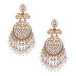 Brado Jewellery Modern White Opal and Silver Chandelier Drop Earrings For Woman (ER - Botad Mendi Gold Lmabgol)