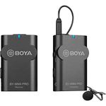 2.4G Wireless Lavalier Microphone System, BOYA WM4 PRO-K2 Lapel Clip-on Mini Wireless Mic Compatible with Canon Nikon Sony DSLR Camera iOS Android Smartphone Audio Recorder YouTube Facebook Vlogging