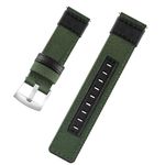 TIMEWEAR 22MM Green Nylon Braided Fabric Replacement Watch Strap with Steel Buckle, Compatible with Boat Xtend, Noise Colorfit, Fireboltt, Samsung Gear, Amazefit & watches with Lug Width 22mm