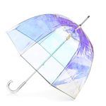 totes Clear Bubble Umbrella with Dome Canopy, Lightweight Design, Wind and Rain Protection, Adults-51, Iridescent, Adults - 51" Canopy, Clear Bubble Umbrella with Dome Canopy, Lightweight Design, Wind