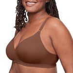 Warner's Women's Cloud 9 Super Soft Wireless Lightly Lined Comfort Bra 1269, Mahogany, 36C
