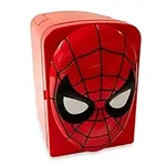 Ukonic Marvel Spider-Man 4-Liter Mini Fridge Thermoelectric Cooler | Holds 6 Cans