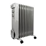 OIL Filled Radiator Heater 11 Fin Electric 2.5KW Free Standing Portable Oil Radiator with Thermostat - 3 Heater Settings, Built in Safety Features - EXPRESS DELIVERY