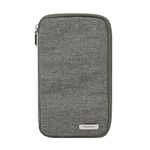 Travelon RFID Blocking Family Passport Zip Wallet, Gray Heather, 4.75 x 0.75 x 8.25, RFID Blocking Family Passport Wallet