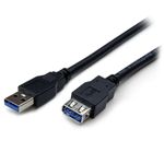 StarTech.com 6 ft Black SuperSpeed USB 3.0 Extension Cable A to A M/F - 2m USB 3 Male to Female Ext Cable / Cord 6ft - 5Gbps (USB3SEXT6BK)