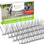 BIRD SPIKES - PIGEON SPIKES - Bird Deterrent Stainless Steel - Durable Pigeon & Seagull Repellent - Easy Setup And Removal - Keeps Birds Under Control - Covers 3M Made In Europe