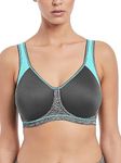 Freya Women's Full Coverage Active Underwire Molded Sports Bra, Grey (Carbon), 28D